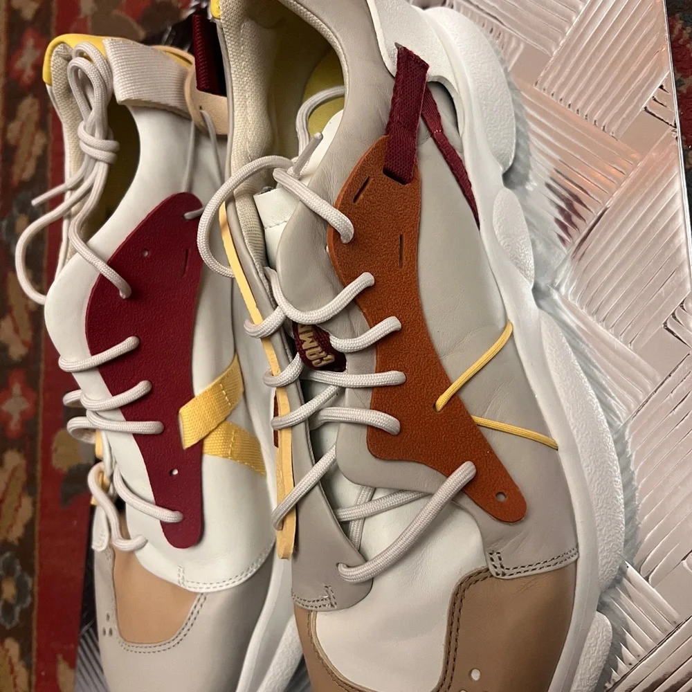 Camper Men's Sneakers in White, Tan, and Yellow